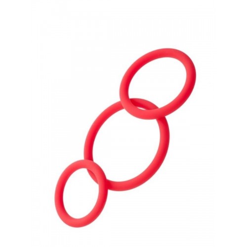 Cicimshop Black & Red Penis Halkası Seti Silikon Kırmızı Ø6/5/4 cm Cicimshop Black & Red Penis Halkası Seti Silikon Kırmızı Ø6/5/4 cm